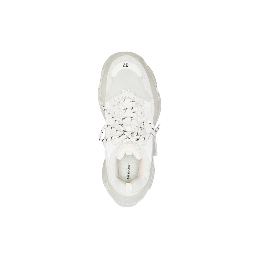 Women’s Triple S Clear Sole Sneaker  in White - Image 4